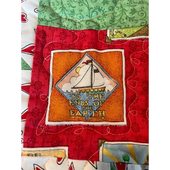 Child’s Quilt Jesus Loves Annie Grace Machine Embroidered Cotton Handmade - Picture 7 of 8